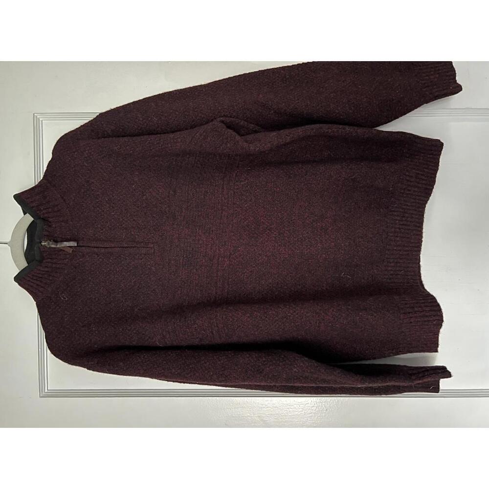 Pendleton Burgundy Half-Zip Pullover Sweater-Men’… - image 3